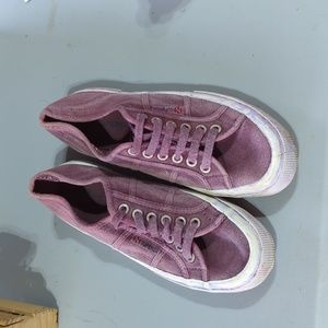 Y2K purple SUPERGA canvas sneakers